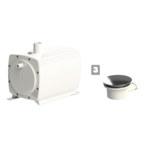 SFA SaniFloor Schmutzwasserhebeanlage 0051P für extraflache Duschtasse, Gesamthöhe 57 mm, weiß