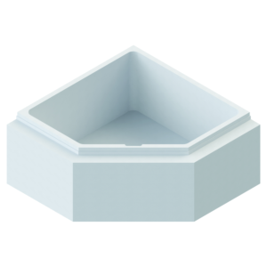 Schedel Villeroy & Boch Loop & Friends Duo Eck-Wannenträger SW16029A 140x140cm, mit Ablage, 5-eckig, Höhe 57cm