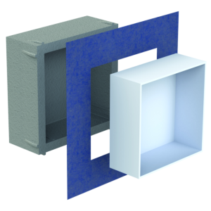 Schedel Multistar vision Nischeneinsatz BOX3030 300 x 300 x 120 mm, rahmenlos, bianco weiß