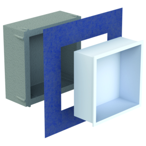 Schedel Multistar vision niche insert BOX3030MR 300 x 300 x 120 mm, avec cadre, bianco blanc