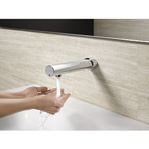 raccord de prise murale infrarouge Schell mode e 019540699 saillie 230 mm, HD-K, compartiment à piles 6 V, chromé