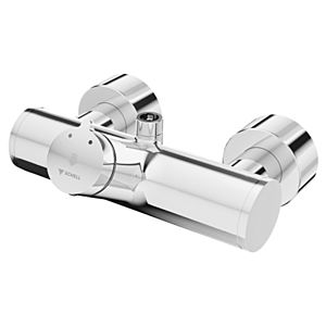 Schell Vitus shower self-closing mixer 016010699 shower connection above, surface-mounted, for mixed water, chrome-plated