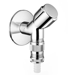 Schell Comfort device angle seat valve 033900699 G 1/2 AG, with integrated hose space protection, chrome-plated