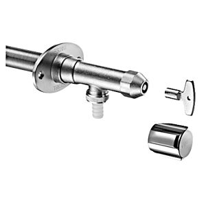 Schell Polar II Außenwandventil 039970399 frostsicher, mattchrom, ohne Rohrbelüfter