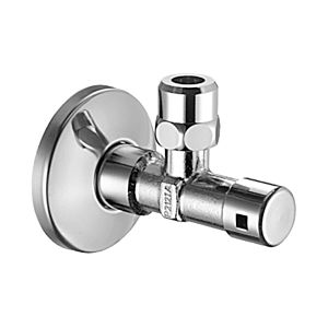 Schell regulating angle valve 051000699 G 3/8 AG, KIWA, secured actuation, chrome-plated