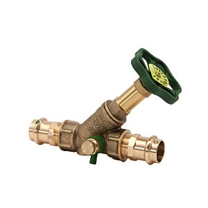 Schlösser free flow valve 0015382200001 DN 20, 22mm, IT, with drain, non-rising spindle