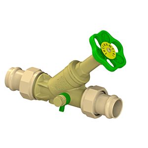 Schlösser free flow valve 0015872800001 DN 25, 28mm, male thread, with drainage, non-rising spindle