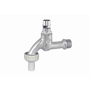 Schlösser Auslaufventil 1/2" 0017331520001 DN 15, mit Schlauchverschraubung, Steckschlüssel-Oberteil, matt verchromt