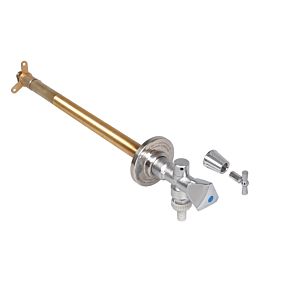 Serrures Frost-Tec raccord externe 0028151550001 1/2&quot;, poignée triangulaire, avec clé à douille, pour construction en coque, chromé