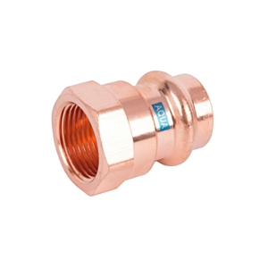 Raccord à sertir HS AQUAGAS V 35 mm x 1 1/4 pouce 4502035114 filetage intérieur, Press Copper, cuivre à sertir, pour gaz et eau