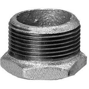 Hermann Schmidt Temperguss Reduktionsstück 13241027 DN 40 x 25, 1 1/2" x 1", AG/IG, verzinkt