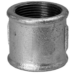 Manchon en fonte malléable Hermann Schmidt DN 25, 1&quot; filetage intérieur/filetage intérieur, zingué