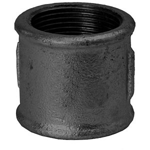 Hermann Schmidt malleable iron 270 sleeve 14270010 DN 10, 3/8&quot;, IG/IG, black