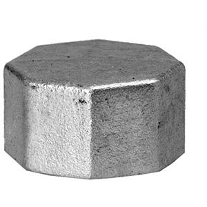Hermann Schmidt Temperguss 300 Kappe 13300020 DN 20, 3/4", kantig, verzinkt