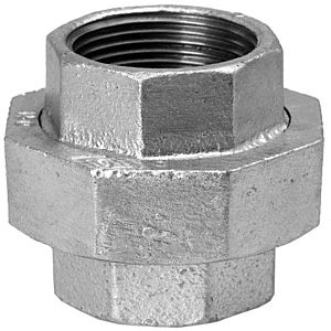 Raccord en fonte malléable Hermann Schmidt DN 20, joint conique 3/4&quot;, filetage intérieur, galvanisé
