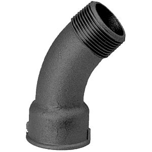 Hermann Schmidt malleable iron 40 bends 14040025 DN 25, 1&quot;, 45°, IT/AG, black