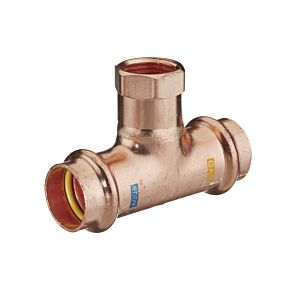 HS AQUAGAS V T-piece 15 mm x 1/2 inch x 15 mm 45120151215 IG, Press Copper, Fitting for Gas and Water
