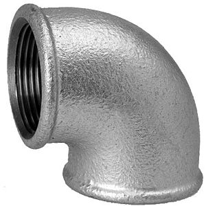 Hermann Schmidt fonte malléable angle 90 13090080 DN 80, 3&quot;, 90 degrés, IG/IG, galvanisé