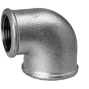 Hermann Schmidt Temperguss Red-Winkel 1 1/4" x 1" 90Grad Innengewinde, verzinkt