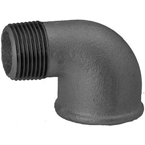 Hermann Schmidt fonte malléable angle 92 14092015 DN 15, 1/2&quot;, 90°, IT/AG, noir