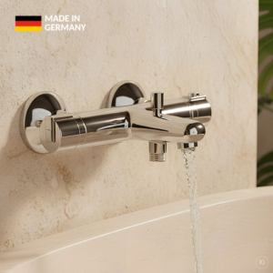 CARLDIX Bath Tap 03000050-00 Surface Mounted, without Shower Set, 1/2&quot;, Chrome
