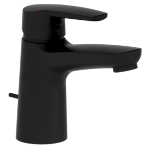 Heinrich Schulte alpha_100 basin mixer Z058132-00280 with pop-up waste, matt black