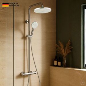 CARLDIX Duschsystem mit Thermostat 71000101-00  Aufputz, Kopfbrause 230 mm, chrom