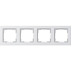 Gira 021429 cover frame E2 4-fold pure white glossy