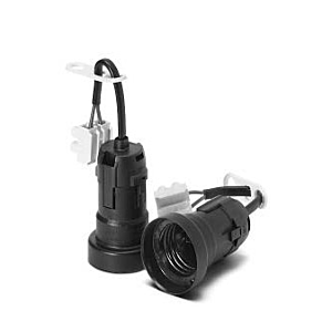 Houben E27-Baupendelfassungen mit Aufhänger 535785 sw 150mm Kabel