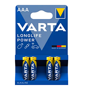 Piles alcalines Varta Longlife Power Micro AAA 04903121414 A 1,5 V, blister 4903, 4