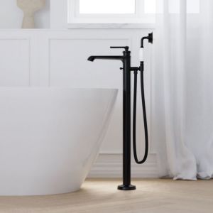 Steinberg Série 350 mitigeur de bain 3501162S sur pied, noir mat