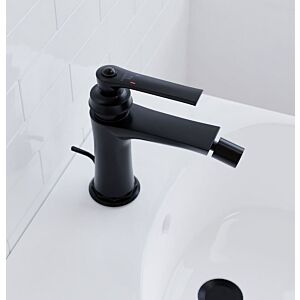 Steinberg Series 350 bidet faucet 3501300S with drain fitting, matt black