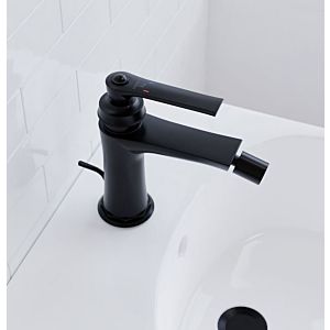 Steinberg Série 350 mitigeur de bidet 3501300S avec garniture de vidage , noir mat
