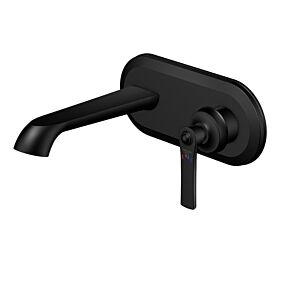 Steinberg Series 350 wall wash basin mixer 35018543S projection 180 mm, matt black