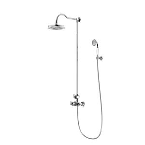 Steinberg Series 350 shower system 3502721 including thermostat, head shower and hand shower, chrome