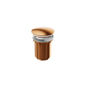 Steinberg drain fitting 1001692 RG with push-button closure, for washbasins with overflow, rose gold