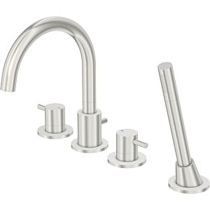 Steinberg Serie 100 Wannen-4-Loch-Armatur 1002400BN Ausladung 192mm, schwenkbarer Auslauf, Brushed Nickel