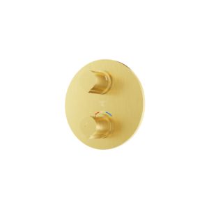 Steinberg Series 260 assembly set 10041333BG for flush-mounted thermostat, brushed gold