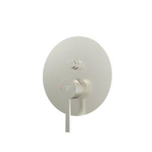 Steinberg Série 260 set de finition 26021033BN avec plaque de recouvrement Ø 185 mm, robinetterie de baignoire, avec inverseur, nickel brossé