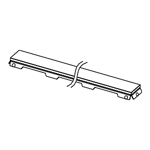 TECE TECEdrainline couvercle en verre 601590 verre vert, 1500 mm, pour caniveau de douche, droit