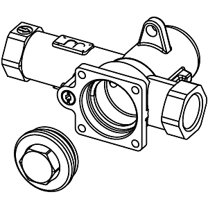 TECE urinal flusher housing U1 with plug 9820074 replacement part