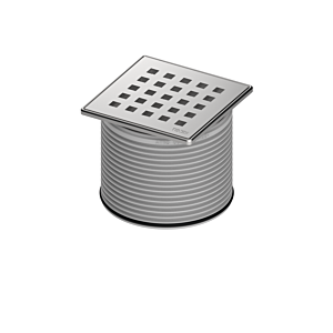 TECEdrainpoint S Rostrahmen 3660007 100x100mm, Edelstahl, Designrost quadratum