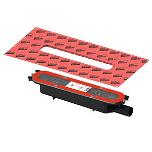 TECE drainprofile drain 673001 DN 40, lateral drain, flat