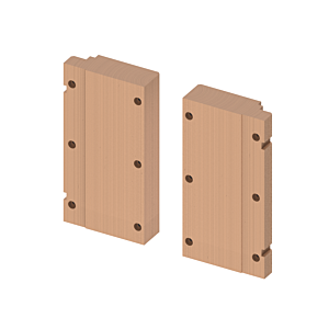 TECE TECEprofil jeu de plaques en bois 9042008 pour accueillir des rails de support articulés