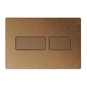 Plaque de commande de toilette TECEsolid 9240435 bronze brossé avec structure en diamant