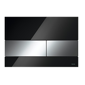 TECEsquare Betätigungsplatte 9240807 Glas schwarz, Tasten chrom glänzend