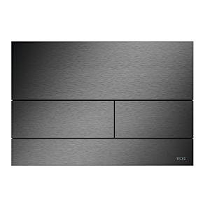 TECE TECEsquare WC plate 9240836 Brushed Black Chrome / black brushed chrome, PVD, for 2-quantity technology