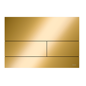 TECE TECEsquare WC plate 9240839 Polished gold optic / gold optic glossy, PVD, for 2-quantity technology