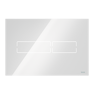 TECE Mini Abdeckplatte Glas weiß 9820369 Gl. we gl, für WC-Betätigungsplatte