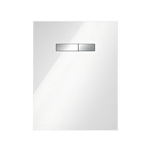 TECElux Betätigungsplatte 9650001 Glas weiss, Taste chrom, manuelle Betätigung